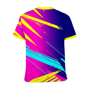 Markakrali thăng hoa T-Shirt đậm và nổi bật hình học & sôi động trừu tượng in trên vải dệt kim Nâng cao phong cách của bạn - Product Image 3