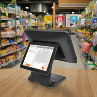 Terminal de máquina POS de caja registradora táctil todo en uno de pantalla dual de 17 pulgadas Software POS gratuito para sistema POS de Punto de Venta de restaurante
