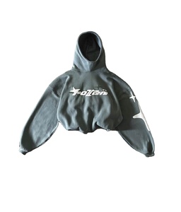 Sudadera con Capucha Yingling Personalizada, 600 Gsm, Impresión 3D, Bordada, de Invierno, Corte Recortado, Algodón Cepillado Grueso, para Hombre - Product Image 3