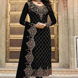 Latest-Stylish-Indian/Pakistani-Party-Wear-Embroidery work on Stunning-Kurta with <b>Pant</b> Dress Party & Wedding wear=2020 - Product Image 1