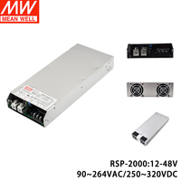 Alimentation à découpage universelle Mean Well RSP-2000-48, entrée CA 90~264 VAC, sortie 2000W 48V, avec entrée CA universelle et gamme complète de tensions