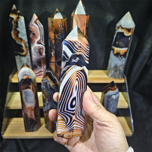 หินนำหินธรรมชาติขนาด12-20ซม. แกะลายหอคริสตัลหินบำบัดแกะสลักแบบจำลองงานฝีมือ - Product Image 2