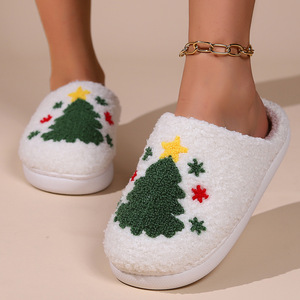 Venta al por mayor de moda interior casa invitados antideslizante suave felpa Otoño Invierno cálido algodón mujeres hombres Chanclas Zapatos Zapatillas - Product Image 3