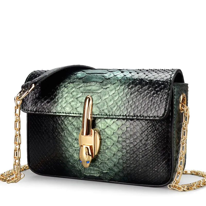 Jranter Real Python Skin Leather Chain Women Evening Designer Bags Crossbody Bag Purses For Women 2022 Handbag