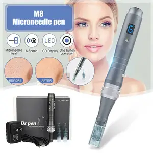 Dr.pen Mikronadel 2 Stück Nadel kabellose Derma-Roller-Tasche 6 Geschwindigkeitsregelung Dr. Pen M8 Elektrischer Mikronadel-Stift