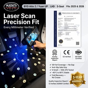 Tapis de sol 3D en TPE pour BYD Atto 2 Yuan UP EV LHD 2025-2026, vente en gros, OEM, 5 places, imperméables, sur mesure, directement de l'usine - Product Image 5