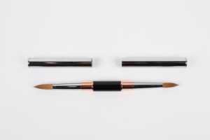 Mango negro y oro rosa con pelo Kolinsky, pincel acrílico de doble punta para Nail Art, <span class=keywords><strong>2021</strong></span> - Product Image 2