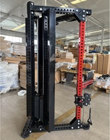 Rack de Potencia Comercial Multifuncional para Gimnasio, Equipo de Entrenamiento de Fuerza y Fitness, Máquina con Sistema de Poleas
