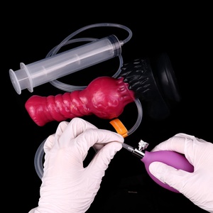 New Color Wolf Squirting <b>Dildo</b> Inflatable Knot <b>Dildo</b> Big Knotted Expanding Butt Plug Silicone Soft Fantasy <b>Dildo</b> for Men Women - Product Image 2
