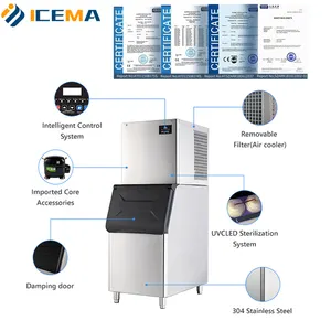 ICEMA-ماكينة صنع مكعبات الثلج, ماكينة صنع مكعبات الثلج التجارية من طراز 36/1000 من طراز (ICEMA) من طراز (ICEMA) للاستخدام في الفنادق والمطاعم ، تتميز بمعدل تتراوح بين 36 و بوصة ، كما أنها مناسبة للفنادق والمطاعم.