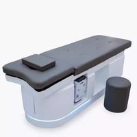 Lit de lavage capillaire haut de gamme en fibre de verre avec fonction de massage par circulation d'eau et design thaïlandais pour salons de coiffure