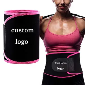 Cinturón de neopreno ajustable para entrenamiento de cintura, cinturón deportivo adelgazante para pérdida de peso con logo personalizado