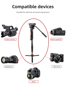 Dx428aq5s coman chuyên nghiệp sợi carbon đa chức năng <span class=keywords><strong>Monopod</strong></span> với chân máy - Product Image 5