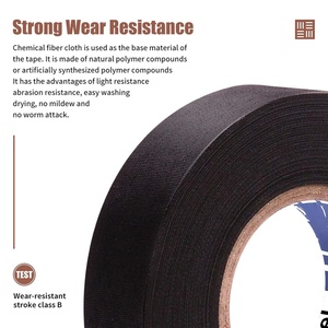 Giảm tiếng ồn băng vải chịu nhiệt-Nhãn dán một mặt màu đen tùy chỉnh 19mm cho mặt nạ - Product Image 6