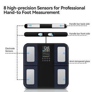 เครื่องชั่งน้ำหนักวิเคราะห์องค์ประกอบร่างกายดิจิตอล 8 อิเล็กโทรด พร้อมบลูทูธ <span class=keywords><strong>วัด</strong></span>ไขมันในร่างกาย - Product Image 5