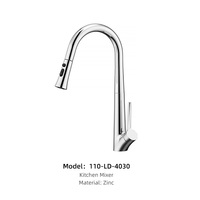 Robinet de cuisine monocommande multifonctionnel en acier inoxydable chromé à montage sur plan, norme européenne, vente en gros Chine