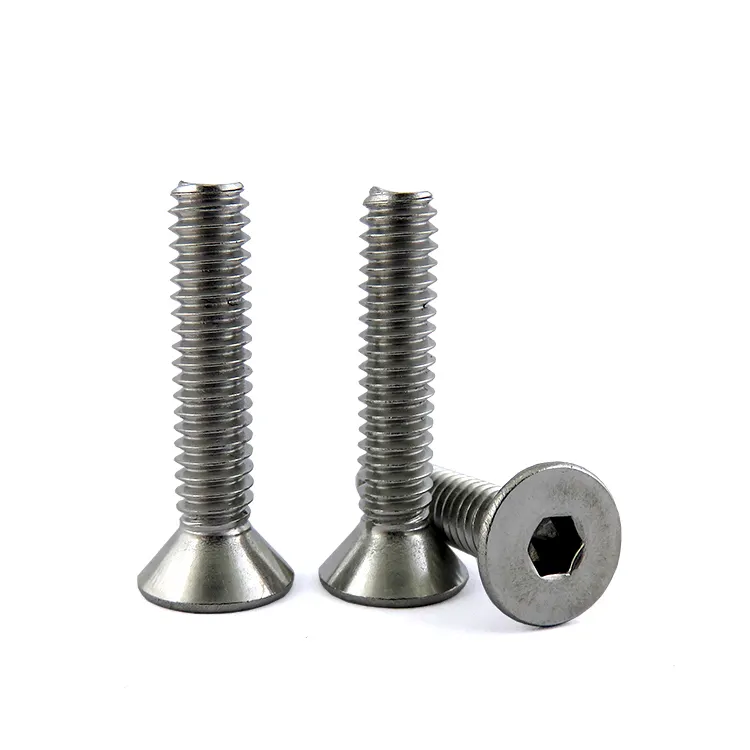 DIN7991 304 נירוסטה Countersunk ראש אלן מפתח שטוח Hex Socket בורג