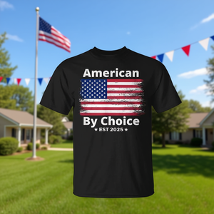 Camiseta American By Choice Est 2025 con diseño de bandera patriótica - Product Image 3