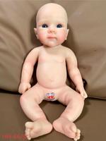 Poupée Reborn en silicone solide de 18 pouces, étanche, extensible, réaliste, pour fille, jouet compagnon pour enfants, cadeau d'anniversaire