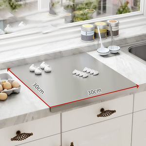 Panel de amasado antideslizante de acero inoxidable 304 grueso <span class=keywords><strong>para</strong></span> uso doméstico y en la cocina, <span class=keywords><strong>tabla</strong></span> de cortar, <span class=keywords><strong>tabla</strong></span> <span class=keywords><strong>para</strong></span> hornear, tablas de cortar de <span class=keywords><strong>verduras</strong></span> - Product Image 3