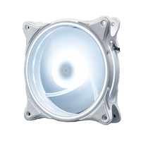 Ventilateur de boîtier PC FH Custom Silent 12V LED blanc 120mm à roulement fluide, interface 3PIN/4PIN/USB, débit d'air 40CFM, 22dBA, pour châssis d'ordinateur