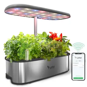 LetPot LPH-SE 12豆荚水培生长系统，带应用程序控制，智能花园，带全光谱