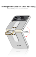 Venta caliente PC ultrafino para Z Flip 3 funda de teléfono Protector de pantalla soporte de anillo a prueba de golpes impermeable para Z Flip 4/5/6/7