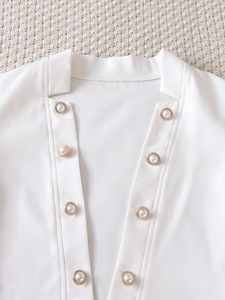 Ensemble décontracté pour filles d'automne, en polyester, avec un manteau blanc à manches longues et un pantalon assorti avec un <span class=keywords><strong>gilet</strong></span> coloré à blocs de couleurs pour adolescentes - Product Image 3