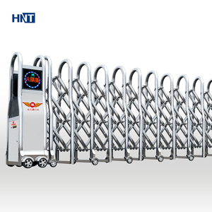 Porte principale pliante automatique industrielle moderne de clôture coulissante Porte d'entrée rétractable électrique extérieure - Product Image 1