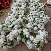 Couronne de fleurs pour table de mariage, modèle 80, sans matériau, décoration murale de fond assortie, décoration murale de fleurs artificielles