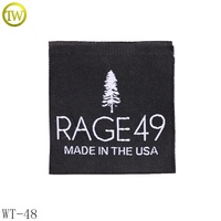 Étiquette tissée brodée décorative damassée personnalisée pour vêtements étiquettes de tissu de col de marque avec votre propre logo pour vêtements