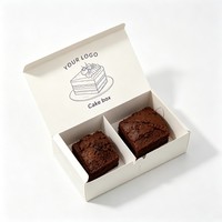 Boîtes à gâteaux biodégradables de qualité alimentaire pour chocolats, brownies, gâteaux, avec compartiments, pour biscuits, cupcakes et autres douceurs