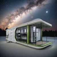 Support Personnalisé Mobile Modulaire Luxe Moderne Prêt À Expédier Extensible Villa Préfabriquée Espace Capsule Maison