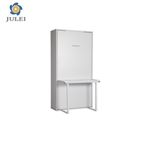 Lit escamotable vertical intelligent pour gagner de l'espace avec armoire, bibliothèque et bureau de mode
