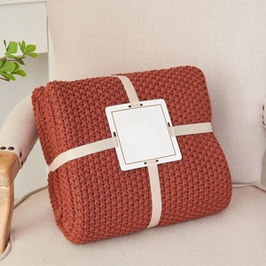 Couvertures d'hiver épaisses en tricot câblé de haute qualité pour adultes, grande taille, couverture en tricot de coton épais, meilleures ventes - Product Image 5