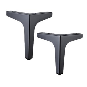 Pied de meuble Trident noir mat en fer, 17 cm, support de lit robuste - Product Image 3