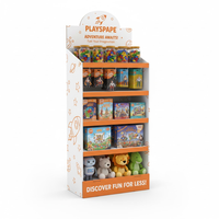 Support de présentation de cadeaux en carton ondulé écologique à 3 niveaux personnalisé pour les jouets, les fournitures de papeterie, les magasins de vente au détail