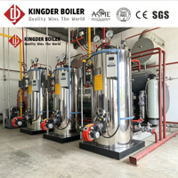 Générateur de vapeur industriel vertical entièrement automatique Kingder LHS, capacité de 0,5 tonne/heure, alimenté au mazout/gaz, à faible consommation de carburant