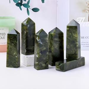 Commercio all'ingrosso Xiuyan punto di giada <span class=keywords><strong>pietra</strong></span> curativa FengShui cristallo ornamento regalo altri oggetti artigianali di cristallo dalla cina, circa 13-15 pz/kg - Product Image 1