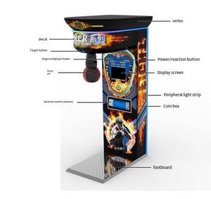 Machine de boxe commerciale à monnayeur, jeu d'arcade de frappe, équipement de test de force pour centre de divertissement - Product Image 5