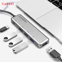 Estación de Conexión USB 2.0 4 en 1 Earldom, Adaptador OTG Multi-Puerto USB 3.0 y 2.0 de 4 Puertos para Macbook Pro, PC y Computadora