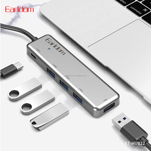 Earldom 4 in 1 USB 2.0 <b>HUB</b> Docking Station to USB 3.0 2.0 4 Ports Multi Splitter OTG Adapter for Macbook Pro PC Computer - Product Image 3
