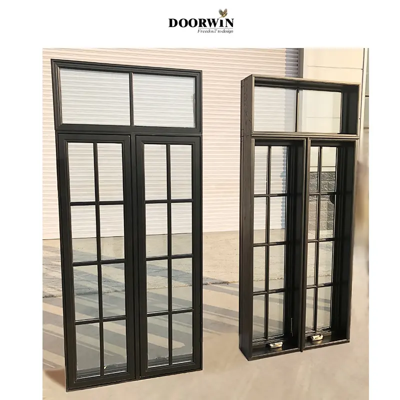 Doorwin Elegant Modern Design Aluminum Clad Wood Windows Vintage Casement Windows For Houses