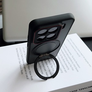 Coques de téléphone portable transparentes noires mates avec anneau magnétique et protection intégrale 360° pour Xiaomi 15 Ultra - Product Image 6