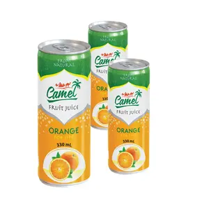 Atacado fmcg bebida macia sleek lata 330ml natural laranja suco de frutas