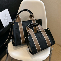 Sac bandoulière en toile de haute qualité à 16 poches, fermeture éclair, sélection de couleurs personnalisée, broderie décorative, color block