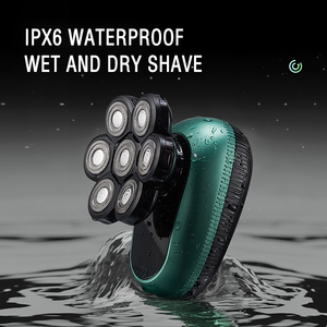 6 in 1 Mens Grooming Kit 7D <b>Head</b> <b>Razor</b> Waterproof Anti-Pinch LED Display USB Rechargeable Electric Shaver for Bald Men - Product Image 3