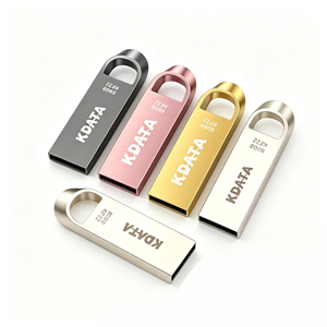 Clé USB Kdata Hot Mini en métal avec logo personnalisé, interface USB 2.0, 16G 32G 64G, disque mémoire, cadeau, clé USB personnalisée - Product Image 1