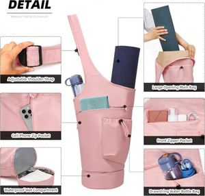 Bolsa de yoga grande de muestra gratuita, bolsa de alta calidad con bolsillo, bolsa de yoga deportiva ecológica de poliéster - Product Image 4