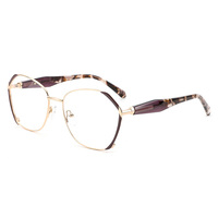 Gafas de Metal de Acero Inoxidable Sólido de Dos Tonos, Diseño Unisex de Alta Calidad, Bajo MOQ, con Montura Óptica de Diseño Moderno